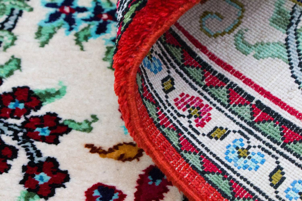 Jedwabny dywan - Ghom Silk - Premium - 77 x 57 cm - beżowy