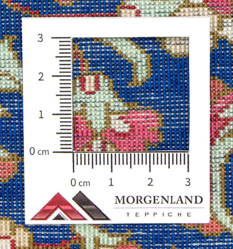 Jedwabny dywan - Ghom Silk - Premium - 75 x 56 cm - niebieski