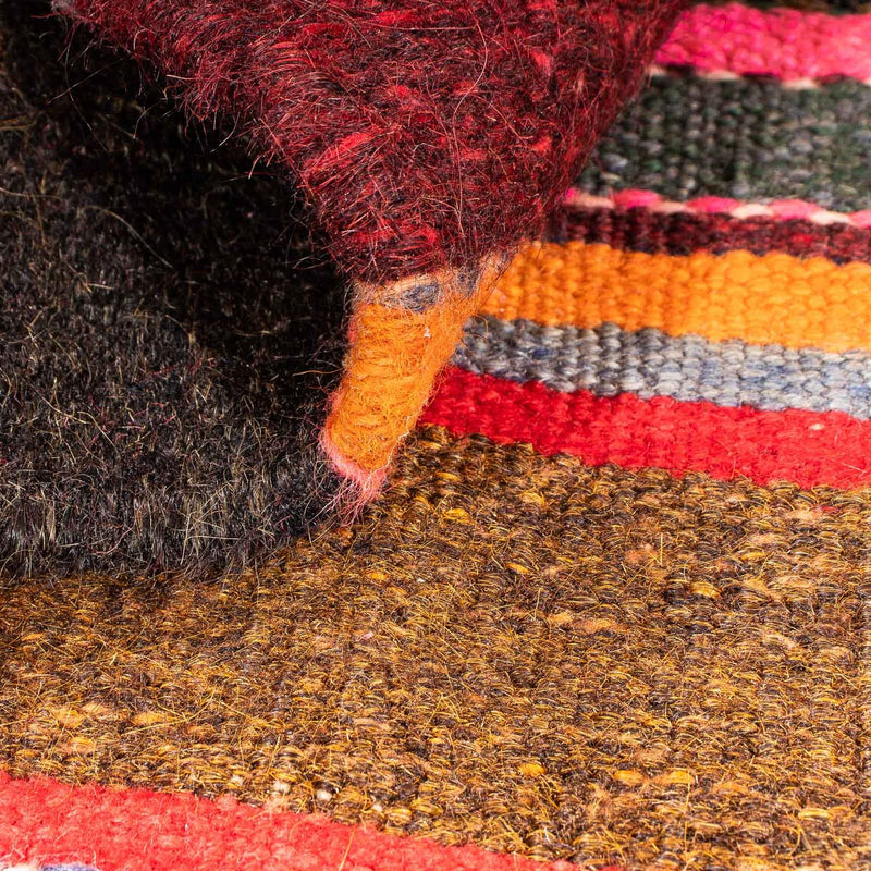 Dywan Kelim - Stary - 80 x 57 cm - wielokolorowy