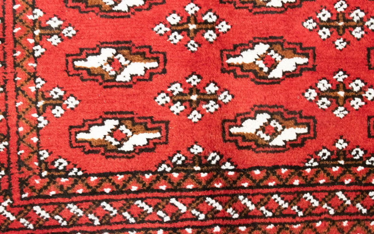 Biegacz Dywan turkmeński - 100 x 50 cm - czerwony