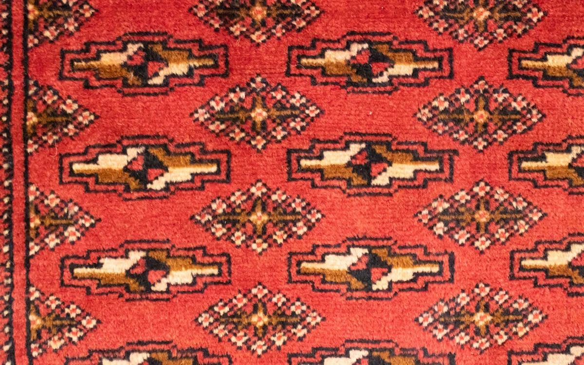 Biegacz Dywan turkmeński - 100 x 50 cm - czerwony