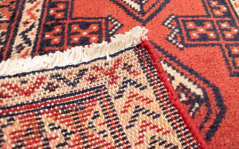 Biegacz Dywan turkmeński - 100 x 50 cm - czerwony