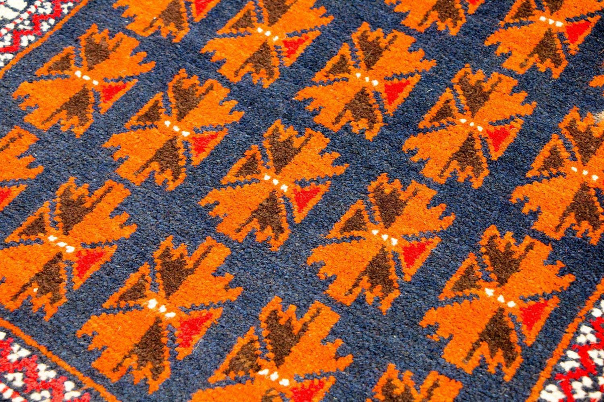 Dywan beludżycki - 136 x 77 cm - niebieski