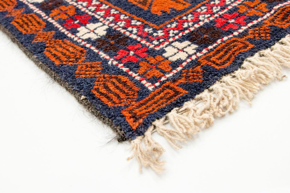 Dywan beludżycki - 136 x 77 cm - niebieski