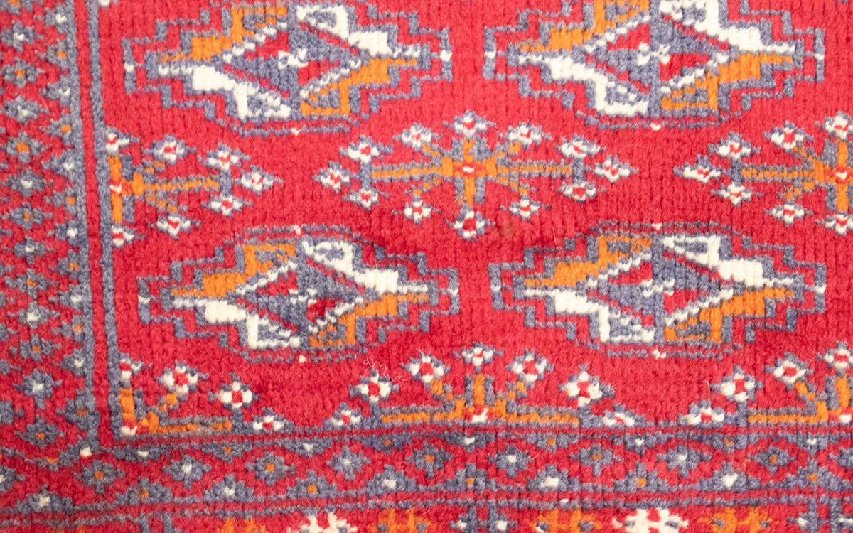 Biegacz Dywan turkmeński - 100 x 50 cm - czerwony