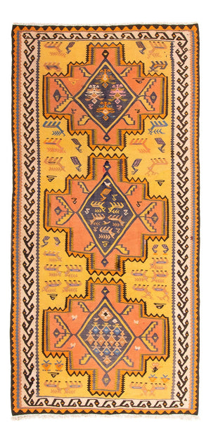 Biegacz Dywan Kelim - Stary - 280 x 147 cm - wielokolorowy