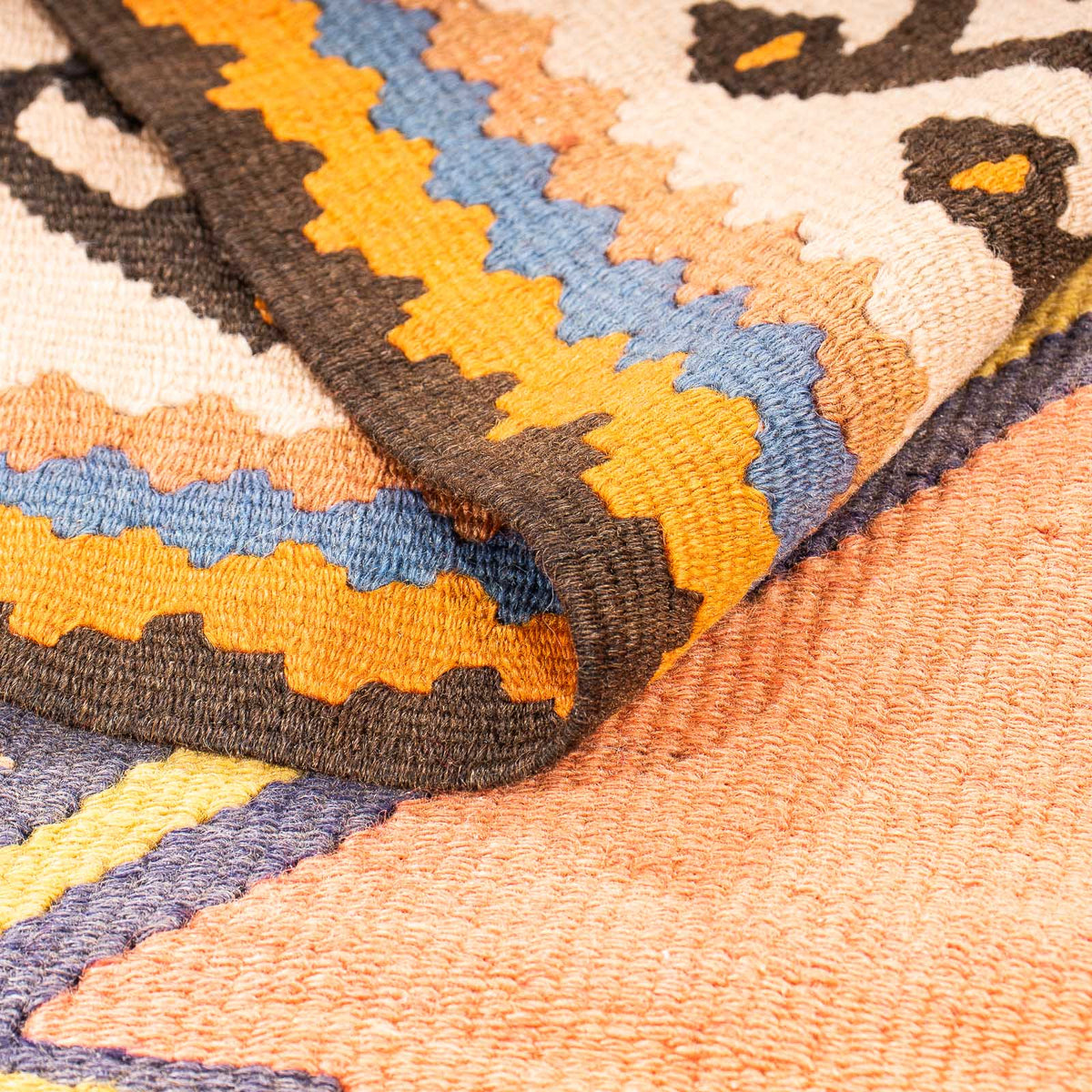 Biegacz Dywan Kelim - Stary - 280 x 147 cm - wielokolorowy