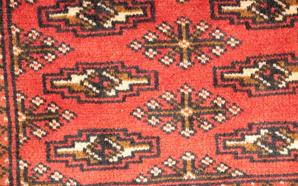 Biegacz Dywan turkmeński - 100 x 50 cm - czerwony