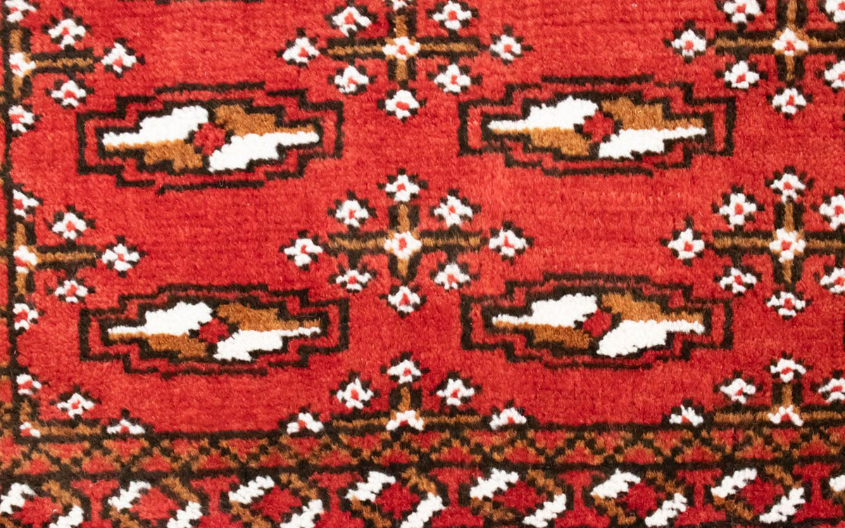 Biegacz Dywan turkmeński - 100 x 50 cm - czerwony