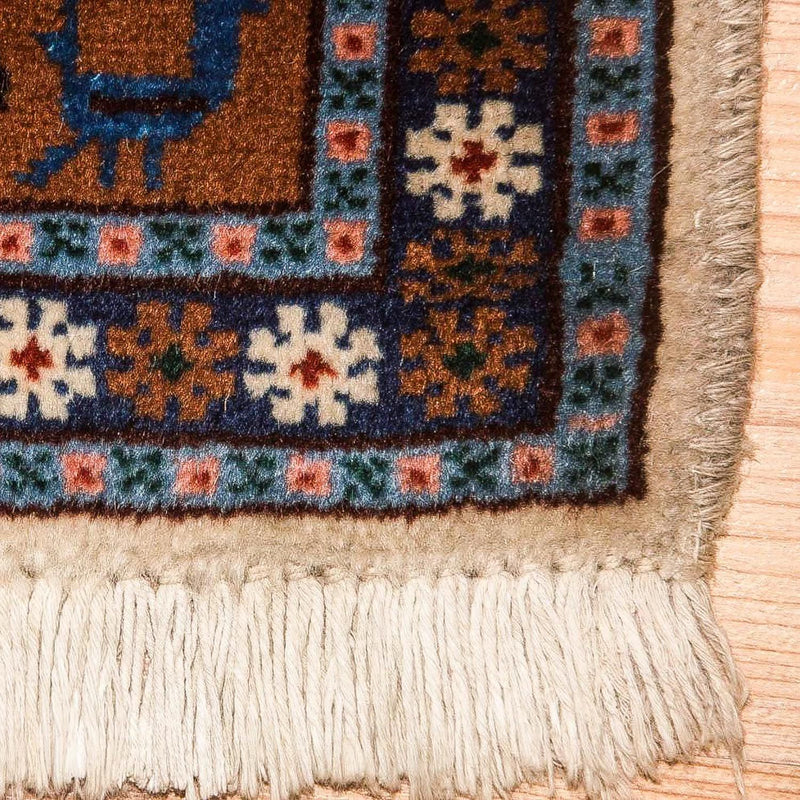 Perski dywan - Nomadyczny - 55 x 39 cm - jasnobrązowy