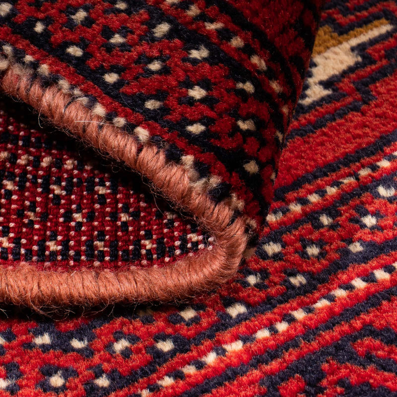 Biegacz Dywan turkmeński - 100 x 50 cm - ciemna czerwień