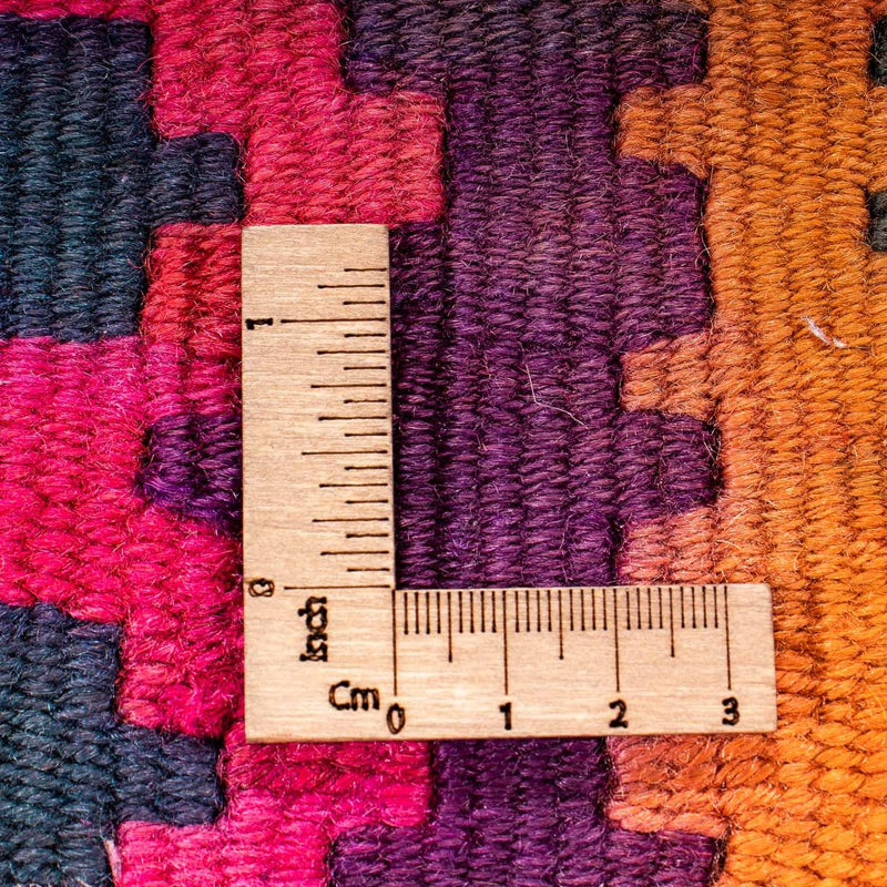 Biegacz Dywan Kelim - Stary - 375 x 142 cm - wielokolorowy