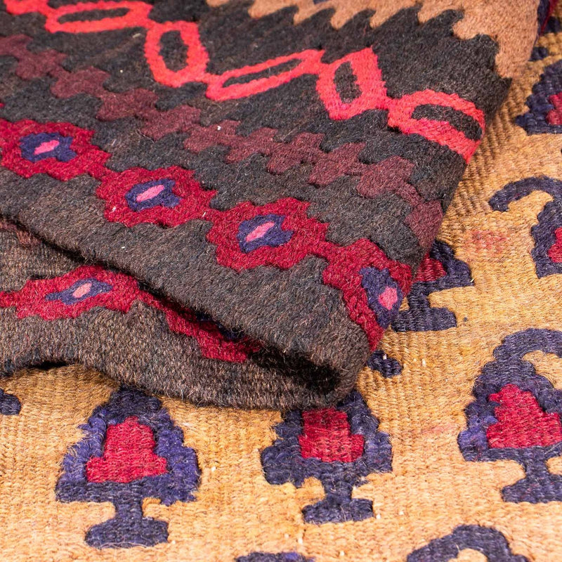 Biegacz Dywan Kelim - Stary - 280 x 150 cm - wielokolorowy