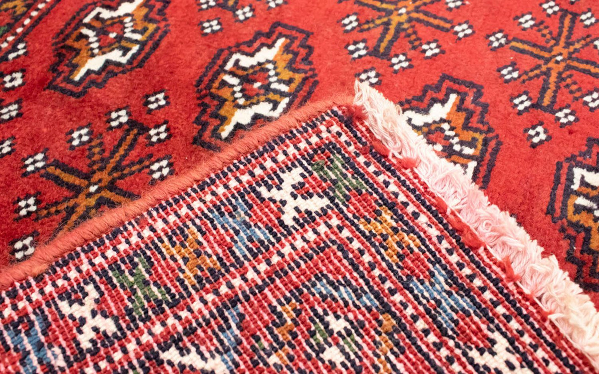 Dywan turkmeński - 130 x 60 cm - czerwony