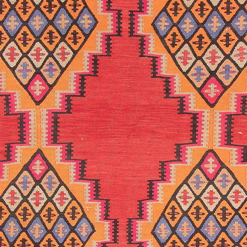 Biegacz Dywan Kelim - Stary - 395 x 180 cm - czerwony