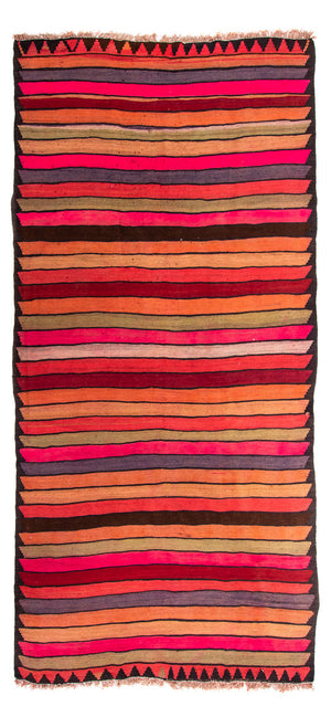 Biegacz Dywan Kelim - Stary - 325 x 160 cm - wielokolorowy