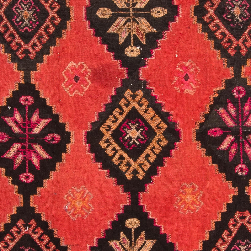 Biegacz Dywan Kelim - Stary - 400 x 140 cm - wielokolorowy