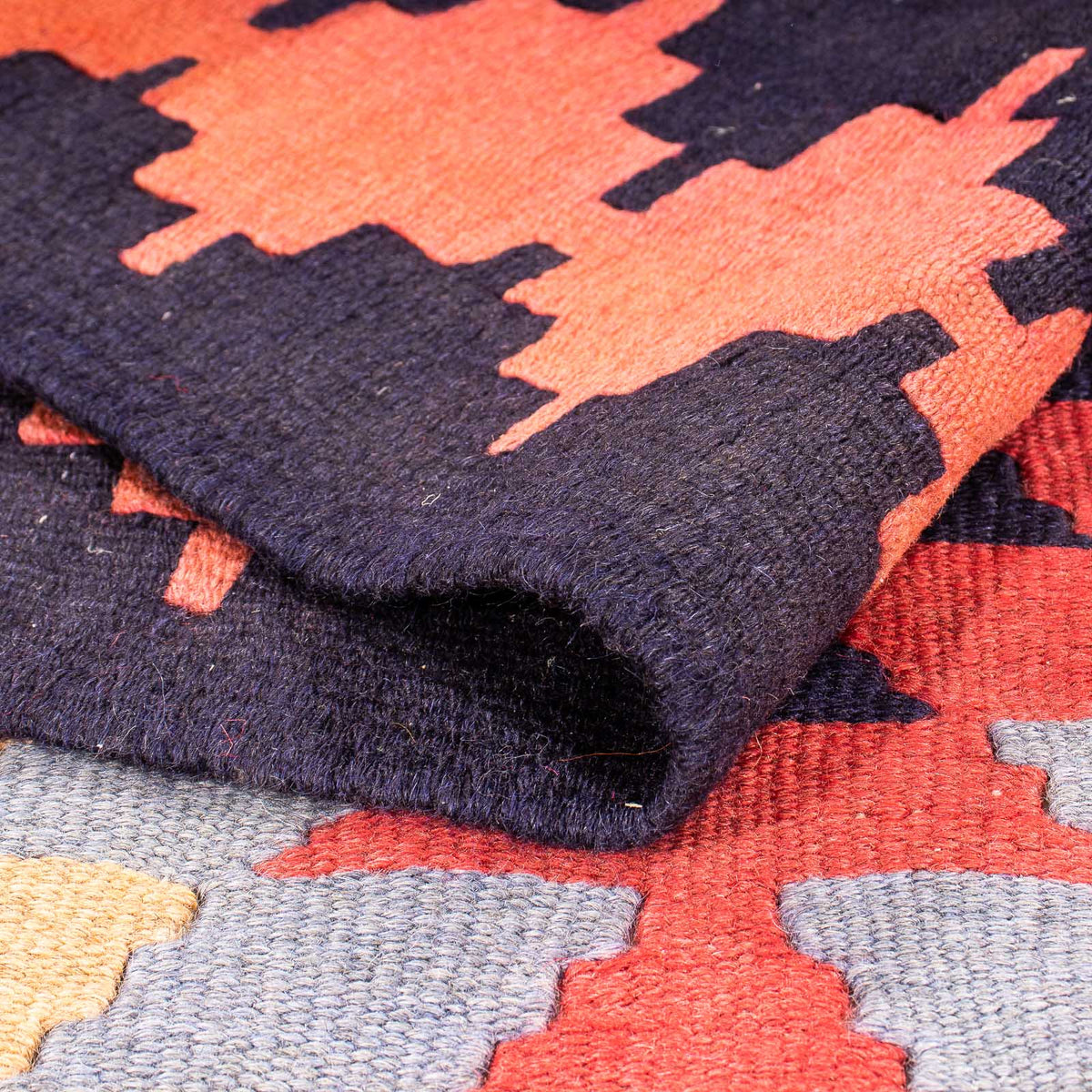 Biegacz Dywan Kelim - Stary - 295 x 135 cm - wielokolorowy