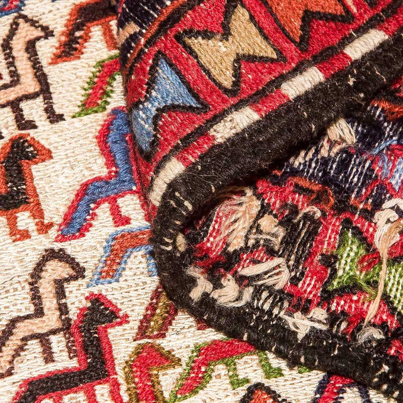 Dywan Kelim - Orientalny kwadratowy  - 99 x 95 cm - beżowy