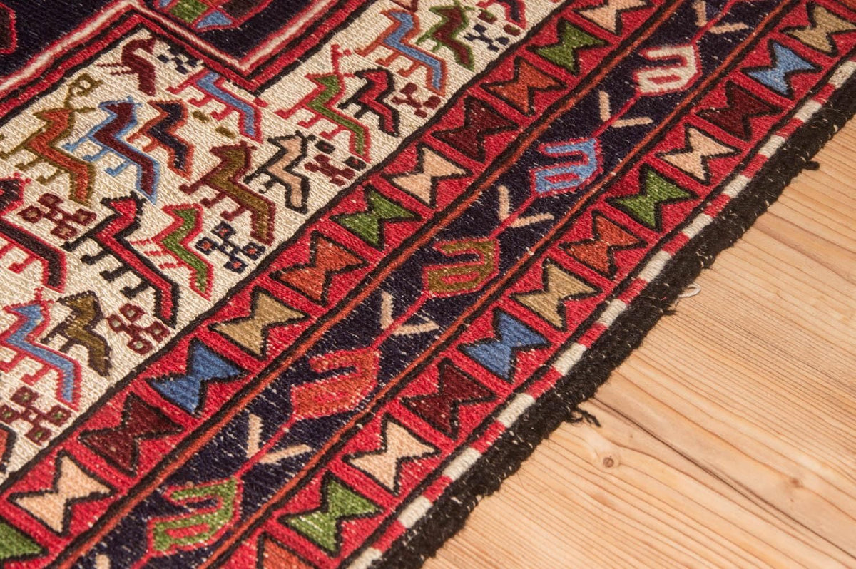 Dywan Kelim - Orientalny kwadratowy  - 99 x 95 cm - beżowy