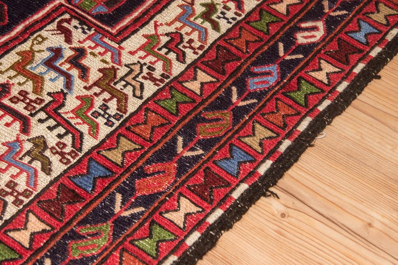 Dywan Kelim - Orientalny kwadratowy  - 99 x 95 cm - beżowy