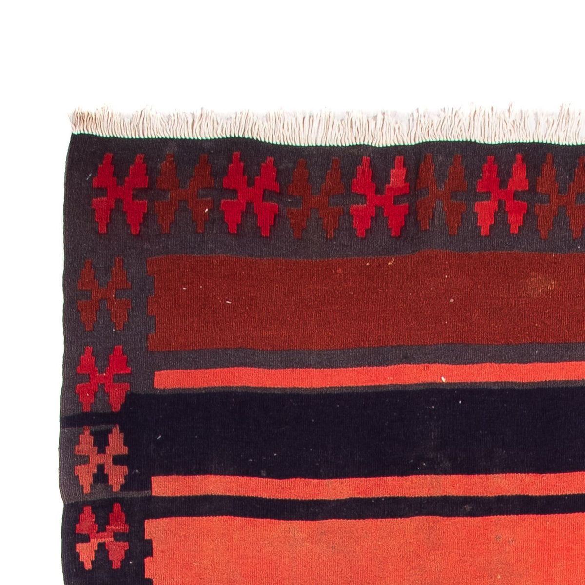 Biegacz Dywan Kelim - Stary - 335 x 155 cm - wielokolorowy