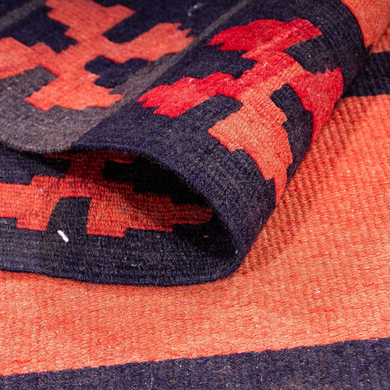 Biegacz Dywan Kelim - Stary - 335 x 155 cm - wielokolorowy