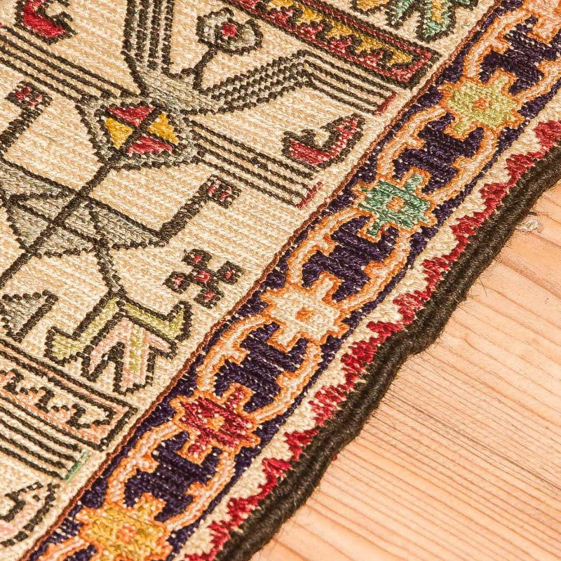 Dywan Kelim - Orientalny - 97 x 75 cm - czerwony