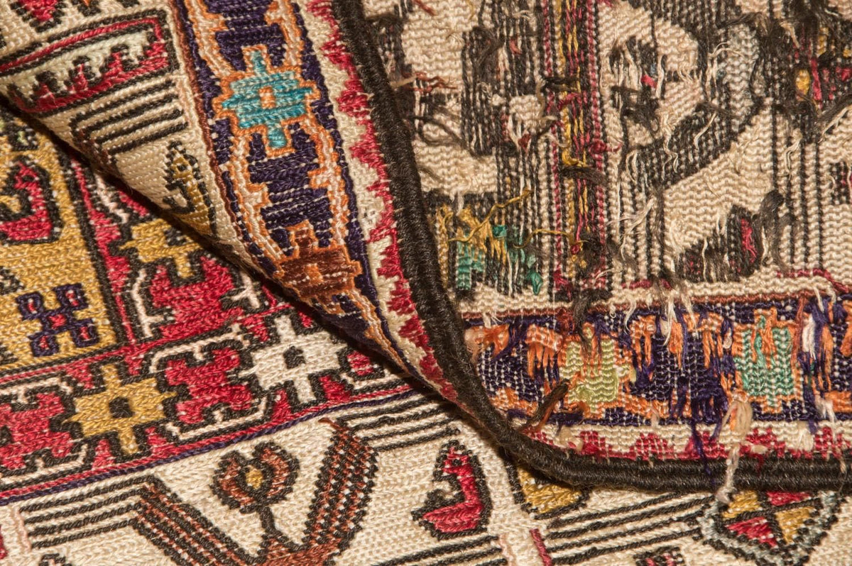 Dywan Kelim - Orientalny - 97 x 75 cm - czerwony