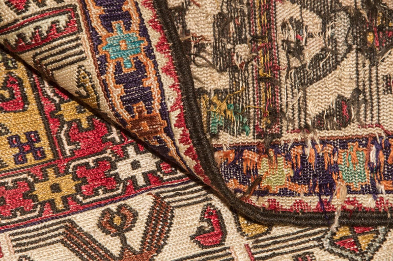 Dywan Kelim - Orientalny - 97 x 75 cm - czerwony