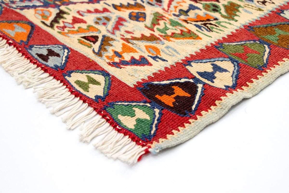 Dywan Kelim - Stary - 153 x 119 cm - niebieski