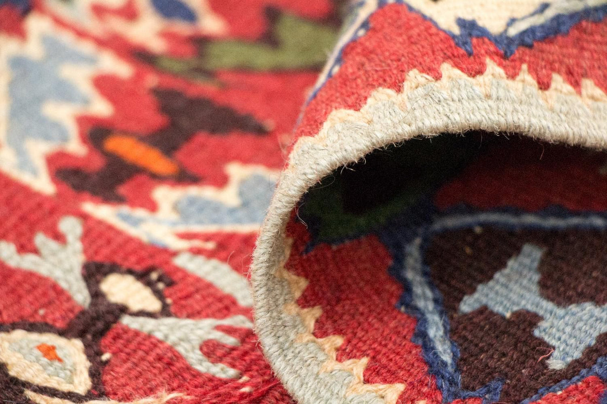 Dywan Kelim - Stary - 153 x 119 cm - niebieski