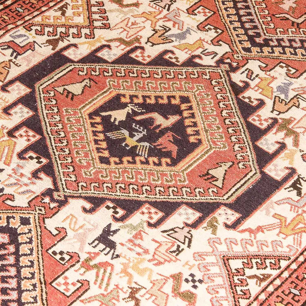 Dywan Kelim - Orientalny - 194 x 122 cm - brązowy