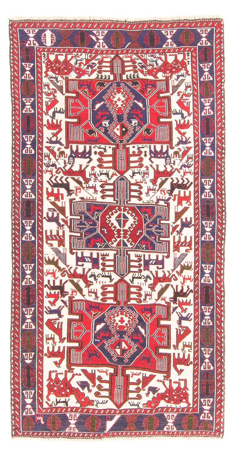 Biegacz Dywan Kelim - Orientalny - 205 x 110 cm - kremowy