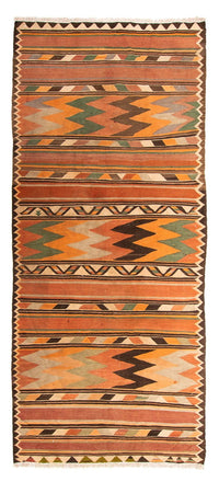 Biegacz Dywan Kelim - Stary - 340 x 160 cm - wielokolorowy