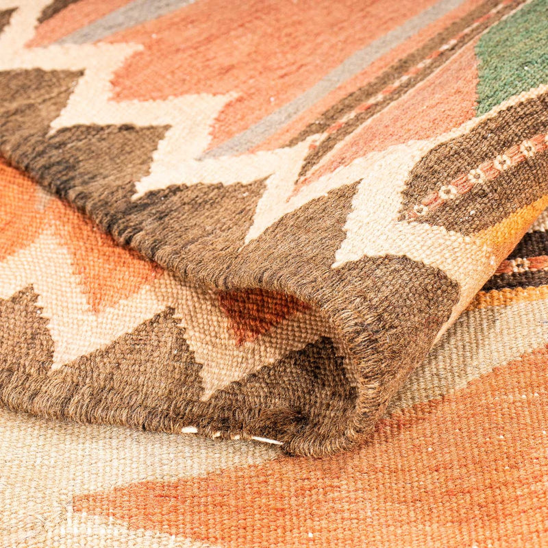 Biegacz Dywan Kelim - Stary - 340 x 160 cm - wielokolorowy