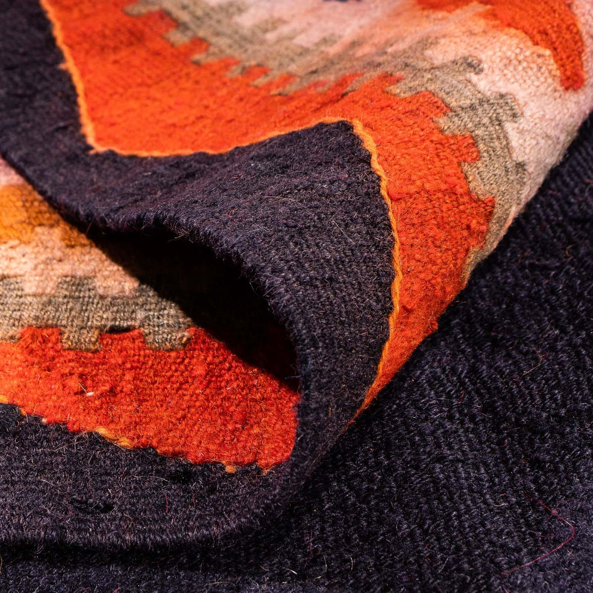 Biegacz Dywan Kelim - Stary - 315 x 150 cm - wielokolorowy