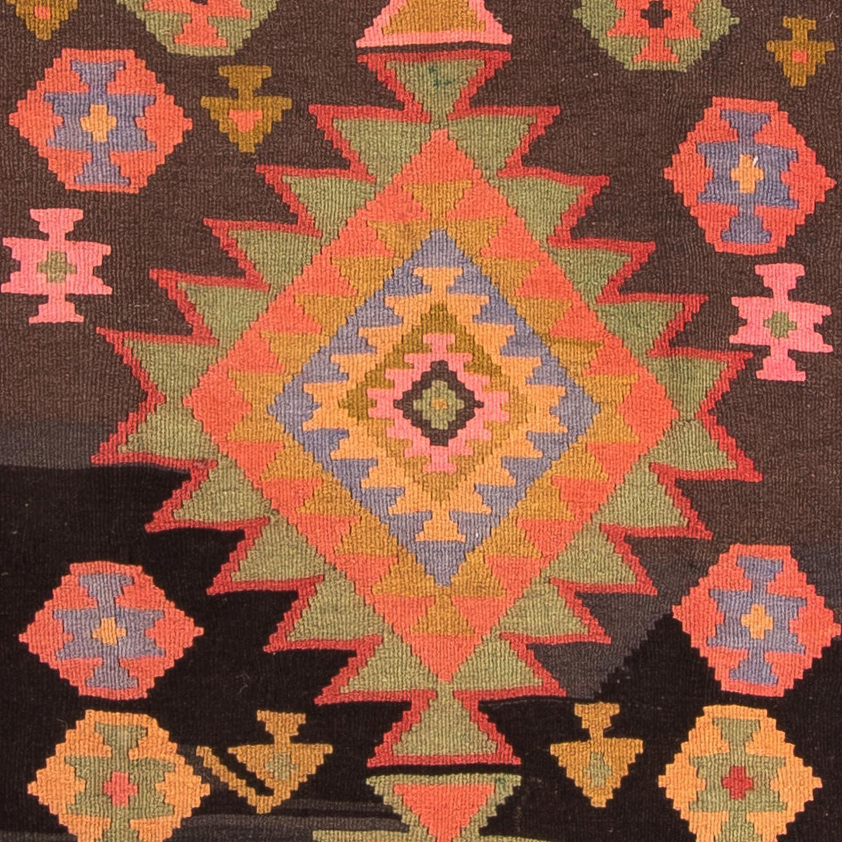 Biegacz Dywan Kelim - Stary - 330 x 155 cm - wielokolorowy