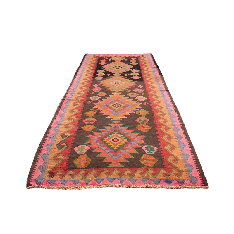 Biegacz Dywan Kelim - Stary - 330 x 155 cm - wielokolorowy