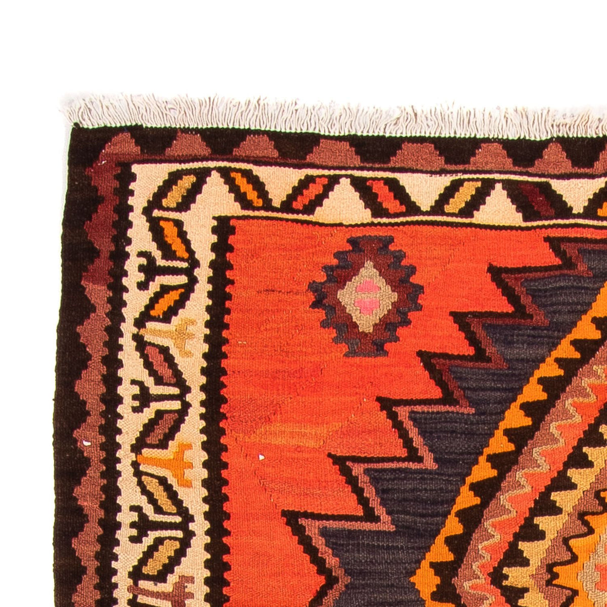 Biegacz Dywan Kelim - Stary - 275 x 140 cm - wielokolorowy