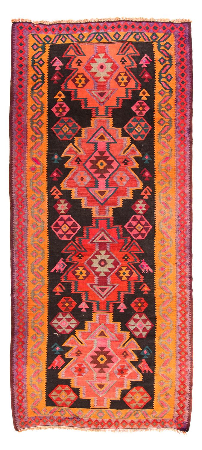 Biegacz Dywan Kelim - Stary - 335 x 150 cm - wielokolorowy