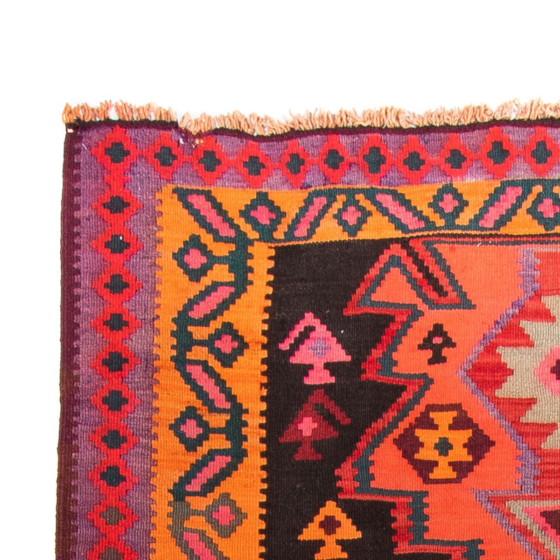 Biegacz Dywan Kelim - Stary - 335 x 150 cm - wielokolorowy