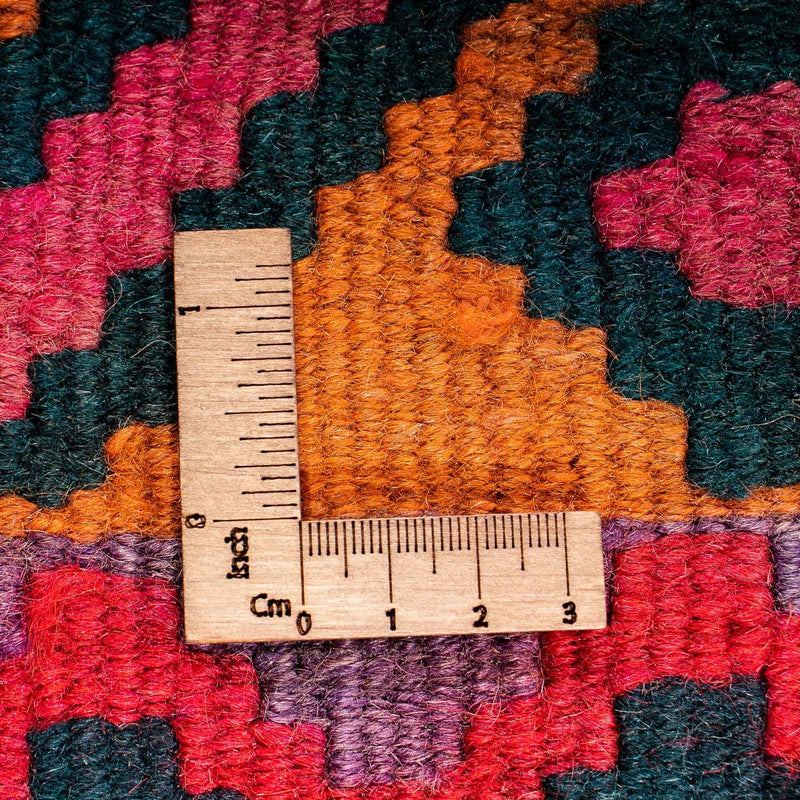 Biegacz Dywan Kelim - Stary - 335 x 150 cm - wielokolorowy