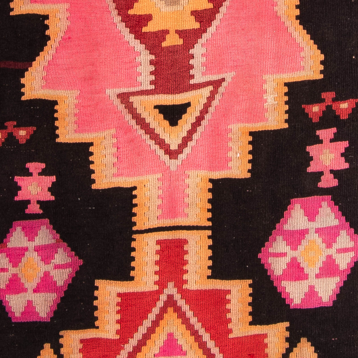 Biegacz Dywan Kelim - Stary - 330 x 150 cm - wielokolorowy