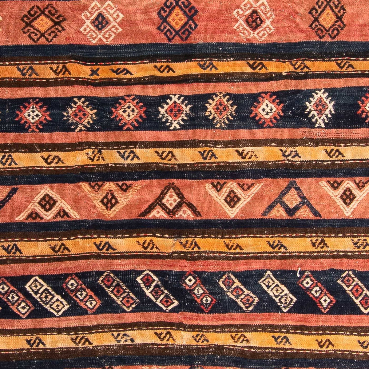 Dywan Kelim - Stary - 270 x 160 cm - wielokolorowy