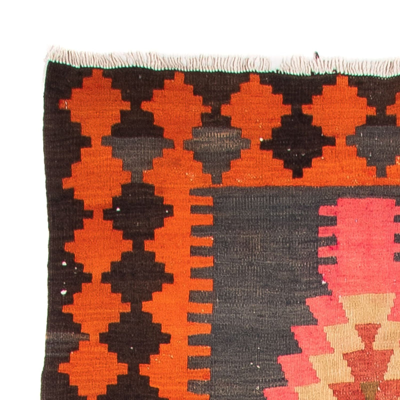 Biegacz Dywan Kelim - Stary - 340 x 100 cm - wielokolorowy