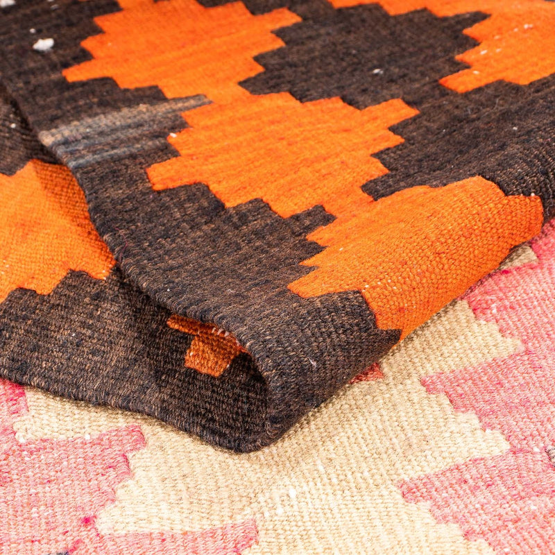 Biegacz Dywan Kelim - Stary - 340 x 100 cm - wielokolorowy