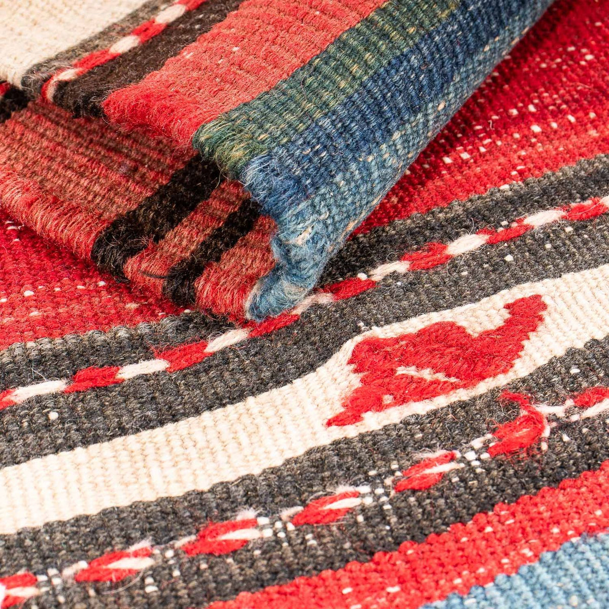 Biegacz Dywan Kelim - Stary - 250 x 140 cm - wielokolorowy