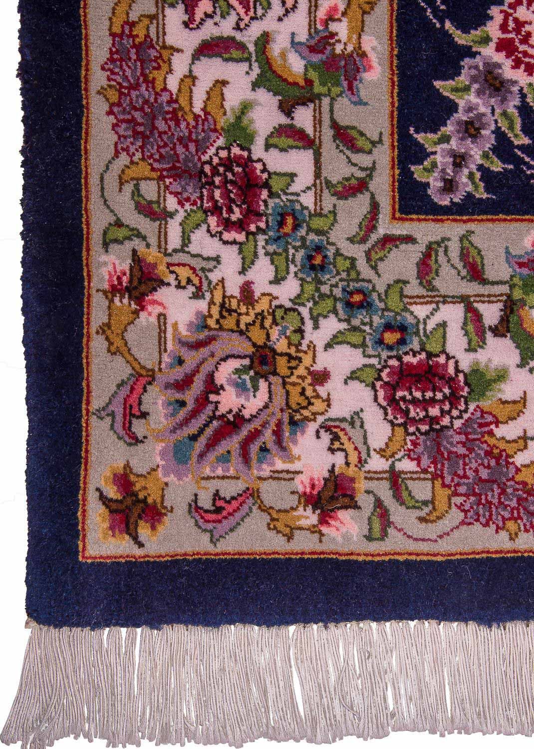 Dywan perski - Tabriz - Królewski - 137 x 103 cm - ciemnoniebieski