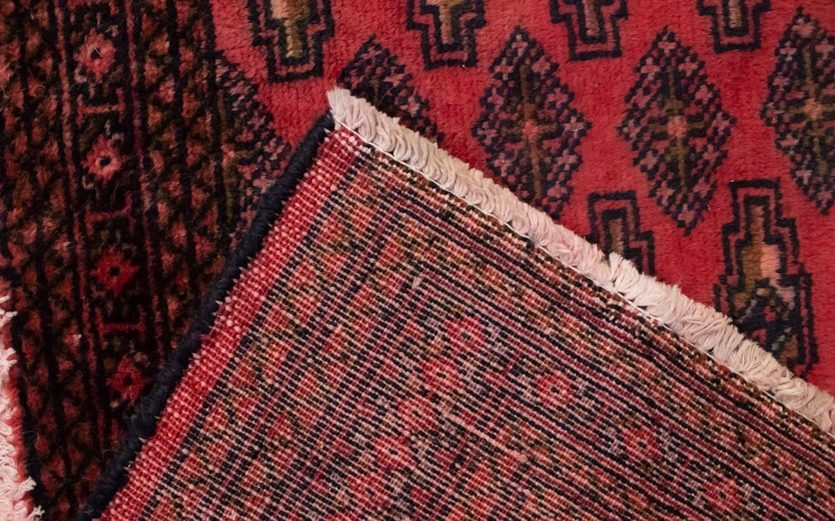 Dywan turkmeński - 130 x 60 cm - czerwony